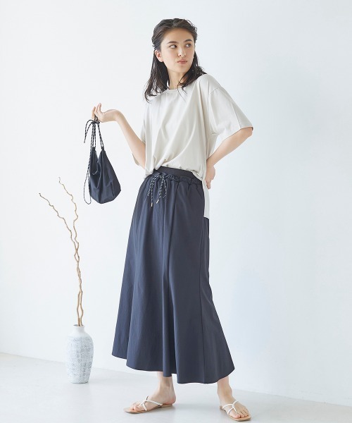 LIPSTAR（リップスター）の「【セット商品】サコッシュ付き撥水フレアスカート（スカート・レディース・ピンク/ベージュ/ブラック・M）」の13枚目の写真