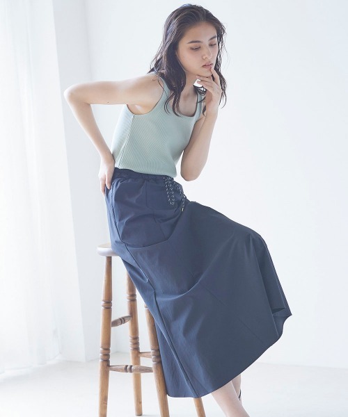 LIPSTAR（リップスター）の「【セット商品】サコッシュ付き撥水フレアスカート（スカート・レディース・ピンク/ベージュ/ブラック・M）」の19枚目の写真