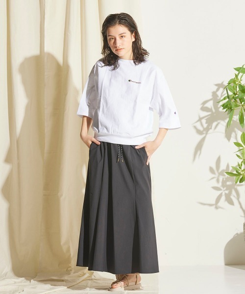 LIPSTAR（リップスター）の「【セット商品】サコッシュ付き撥水フレアスカート（スカート・レディース・ピンク/ベージュ/ブラック・M）」の9枚目の写真