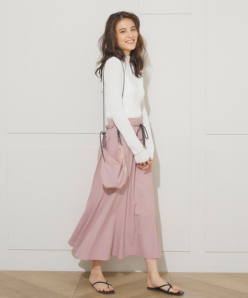 LIPSTAR（リップスター）の「【セット商品】サコッシュ付き撥水フレアスカート（スカート・レディース・ピンク/ベージュ/ブラック・M）」の12枚目の写真