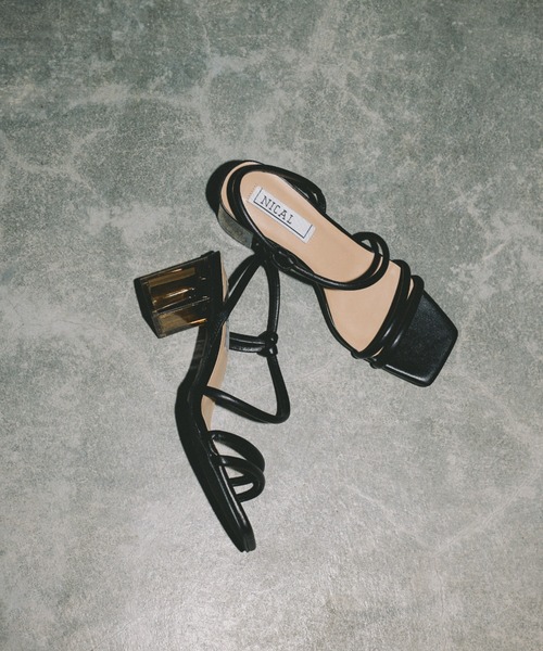 NICAL（ニカル）の「【本革】【NICAL】ナローストラップサンダル/14204（サンダル・レディース・ブラウン/ピンク/ホワイト/ブラック・S/M/L/LL）」の3枚目の写真