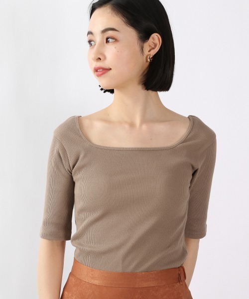 LOWRYS FARM（ローリーズファーム）の「オーガニックタイト５Ｓ　945981（Tシャツ/カットソー・レディース・ブラック/ベージュ/パープル/アイボリー・MEDIUM/LARGE）」の3枚目の写真