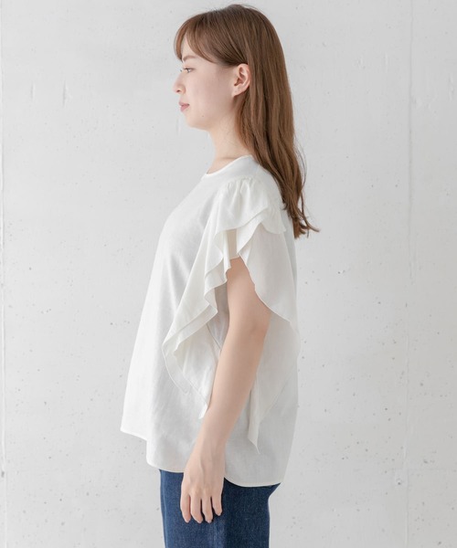 URBAN RESEARCH Sonny Label(アーバンリサーチサニーレーベル)の「リネンフリルブラウス(シャツ/ブラウス・レディース・ストライプ/ブラック/オフホワイト・FREE)」の18枚目の写真