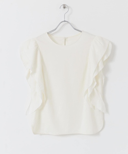 URBAN RESEARCH Sonny Label(アーバンリサーチサニーレーベル)の「リネンフリルブラウス(シャツ/ブラウス・レディース・ストライプ/ブラック/オフホワイト・FREE)」の21枚目の写真