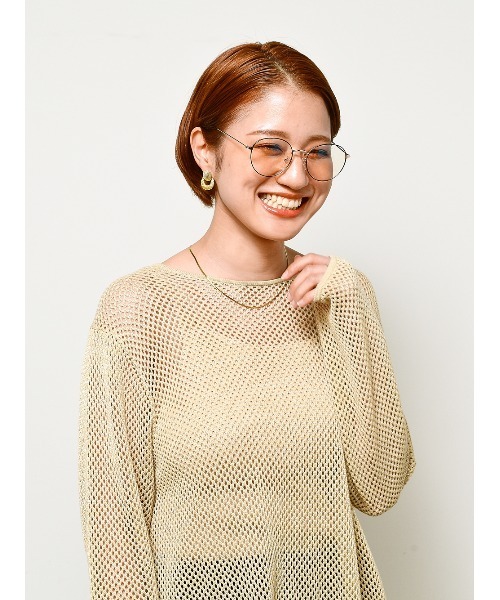 LILY BROWN（リリーブラウン）の「ブルーライトカット縁メガネ（メガネ・レディース・クリア/ブラック・FREE）」の6枚目の写真