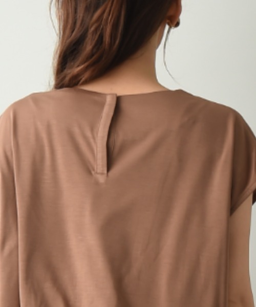 INTERPLANET（インタープラネット）の「ジャージー切替アシメヘムプルオーバー（Tシャツ/カットソー・レディース・ブラック/ブラウン/グリーン・FREE）」の20枚目の写真