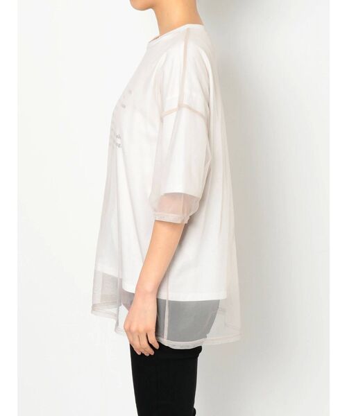 MURUA（ムルーア）の「レイヤードシアーチュールトップス（Tシャツ/カットソー・レディース・ホワイト/ブラック/ライトグリーン・FREE）」の11枚目の写真