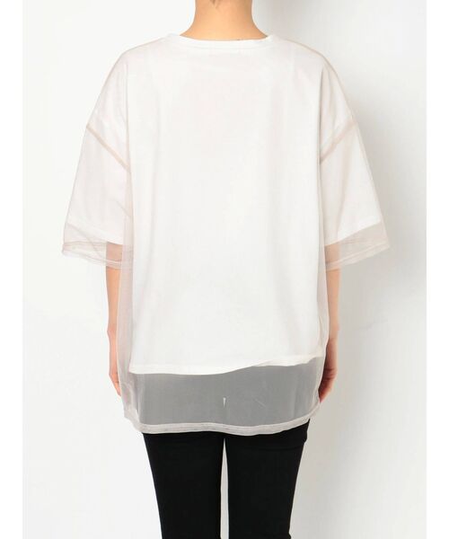 MURUA（ムルーア）の「レイヤードシアーチュールトップス（Tシャツ/カットソー・レディース・ホワイト/ブラック/ライトグリーン・FREE）」の10枚目の写真