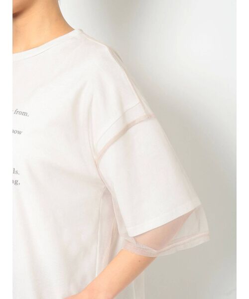 MURUA（ムルーア）の「レイヤードシアーチュールトップス（Tシャツ/カットソー・レディース・ホワイト/ブラック/ライトグリーン・FREE）」の8枚目の写真