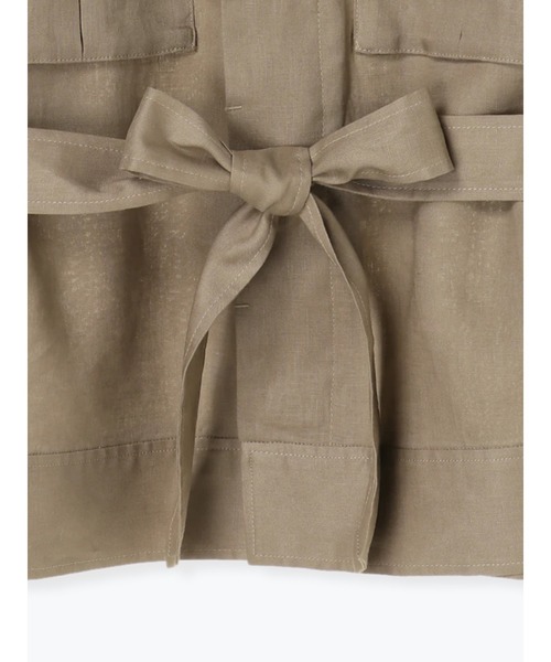 Te chichi CLASSIC（テチチクラシック）の「フレンチリネンサファリジャケット（その他アウター・レディース・カーキ/ブラウン/キナリ・ﾌﾘ-）」の15枚目の写真