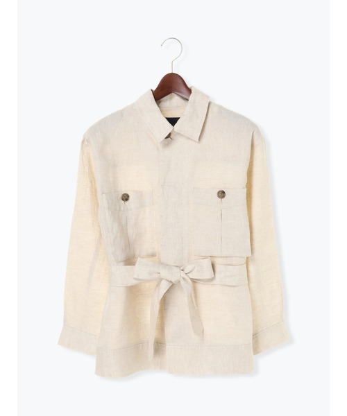Te chichi CLASSIC（テチチクラシック）の「フレンチリネンサファリジャケット（その他アウター・レディース・カーキ/ブラウン/キナリ・ﾌﾘ-）」の18枚目の写真