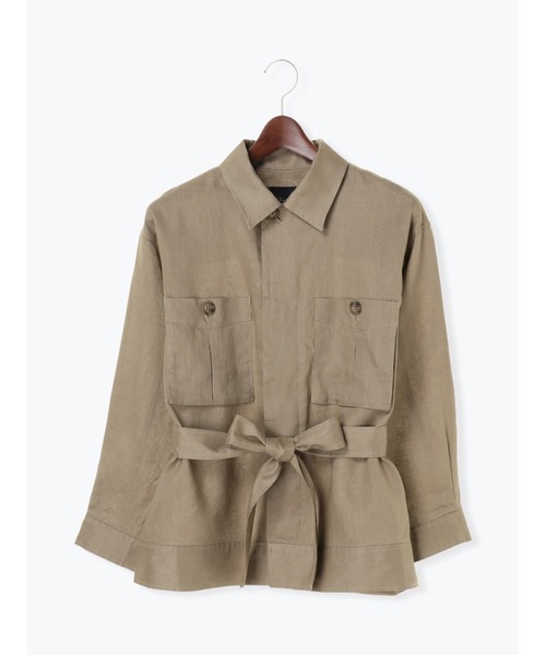 Te chichi CLASSIC（テチチクラシック）の「フレンチリネンサファリジャケット（その他アウター・レディース・カーキ/ブラウン/キナリ・ﾌﾘ-）」の19枚目の写真