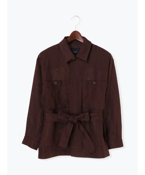 Te chichi CLASSIC（テチチクラシック）の「フレンチリネンサファリジャケット（その他アウター・レディース・カーキ/ブラウン/キナリ・ﾌﾘ-）」の20枚目の写真