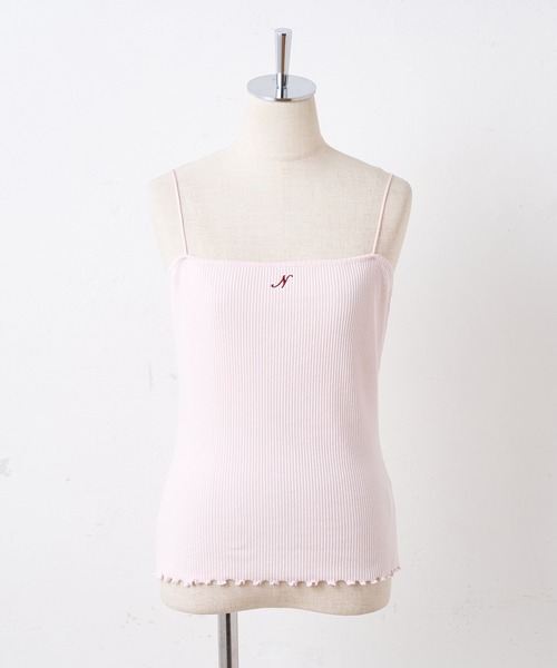 one after another NICE CLAUP（ワンアフターアナザーナイスクラップ）の「アルファベット刺繍ロゴキャミソール（キャミソール・レディース・ホワイト系その他/ホワイト系その他2/ホワイト系その他3/ブラック系その他/ブラック系その他2/ブラック系その他3/ピンク系その他/ピンク系その他2/ピンク系その他3・FREE）」の21枚目の写真