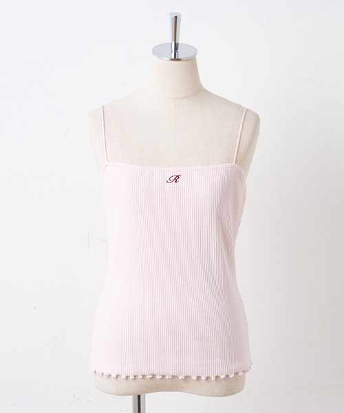 one after another NICE CLAUP（ワンアフターアナザーナイスクラップ）の「アルファベット刺繍ロゴキャミソール（キャミソール・レディース・ホワイト系その他/ホワイト系その他2/ホワイト系その他3/ブラック系その他/ブラック系その他2/ブラック系その他3/ピンク系その他/ピンク系その他2/ピンク系その他3・FREE）」の17枚目の写真