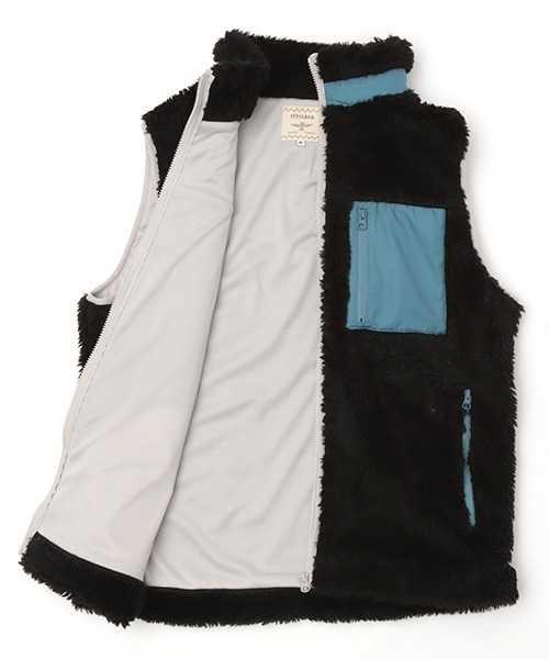 チチカカ（チチカカ）の「シャギーボア配色ベスト 【ユニセックス】（ベスト・メンズ・ブラック/オフホワイト・MEDIUM/LARGE）」の20枚目の写真
