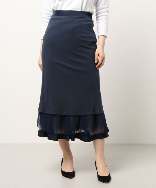 FEERICHELU（フェリーシェル）の「スカート チュール＆裾グログラン リバーシブル FEERICHELU（スカート・レディース・ベージュ/ネイビー/ブラック・S/M）」の15枚目の写真