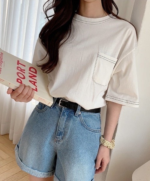 muahmuah(ムーアムーア)の「『muah muah/ムーアムーア』BASIC ROLL-UP DENIM HALF PANTS/ベーシック ロールアップ ショートデニムパンツ(デニムパンツ・レディース・ブラック/ブルー/ライトブルー・S/M)」の12枚目の写真