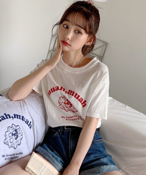 muahmuah(ムーアムーア)の「『muah muah/ムーアムーア』BASIC ROLL-UP DENIM HALF PANTS/ベーシック ロールアップ ショートデニムパンツ(デニムパンツ・レディース・ブラック/ブルー/ライトブルー・S/M)」の18枚目の写真