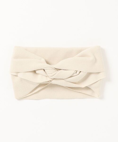 SALON adam et rope'(サロン アダム エ ロペ)の「【La Maison de Lyllis】LOOP(ヘアバンド・レディース・キャメル/ブラック/キナリ・FREE)」の1枚目の写真