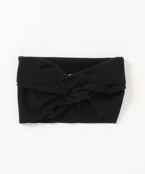 SALON adam et rope'(サロン アダム エ ロペ)の「【La Maison de Lyllis】LOOP(ヘアバンド・レディース・キャメル/ブラック/キナリ・FREE)」の2枚目の写真