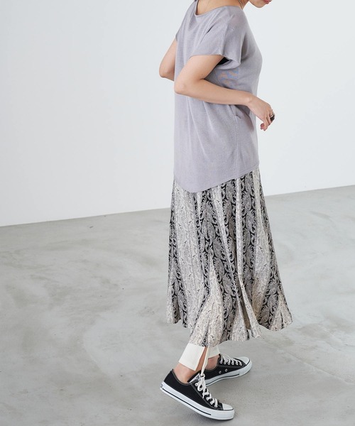 Chaco closet（チャコ クローゼット）の「シンプルコットンリブスリット入りレギンス（レギンス/スパッツ・レディース・ブラック/グレー/オフホワイト・FREE）」の6枚目の写真