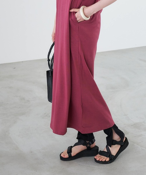 Chaco closet（チャコ クローゼット）の「シンプルコットンリブスリット入りレギンス（レギンス/スパッツ・レディース・ブラック/グレー/オフホワイト・FREE）」の8枚目の写真