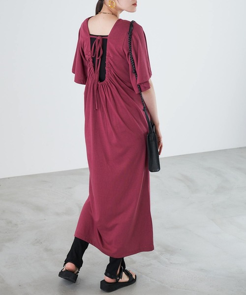 Chaco closet（チャコ クローゼット）の「シンプルコットンリブスリット入りレギンス（レギンス/スパッツ・レディース・ブラック/グレー/オフホワイト・FREE）」の11枚目の写真