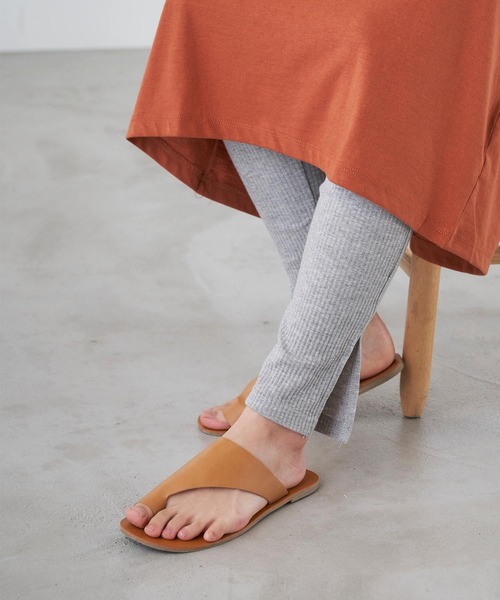 Chaco closet（チャコ クローゼット）の「シンプルコットンリブスリット入りレギンス（レギンス/スパッツ・レディース・ブラック/グレー/オフホワイト・FREE）」の12枚目の写真