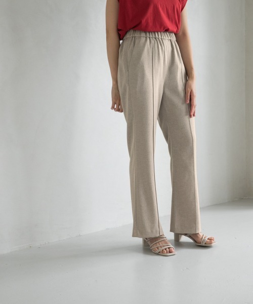 LOWRYS FARM（ローリーズファーム）の「イージーフレアパンツ　953007（スラックス・レディース・チャコールグレー/ベージュ/ピンク/ライム・SMALL/MEDIUM/LARGE）」の2枚目の写真