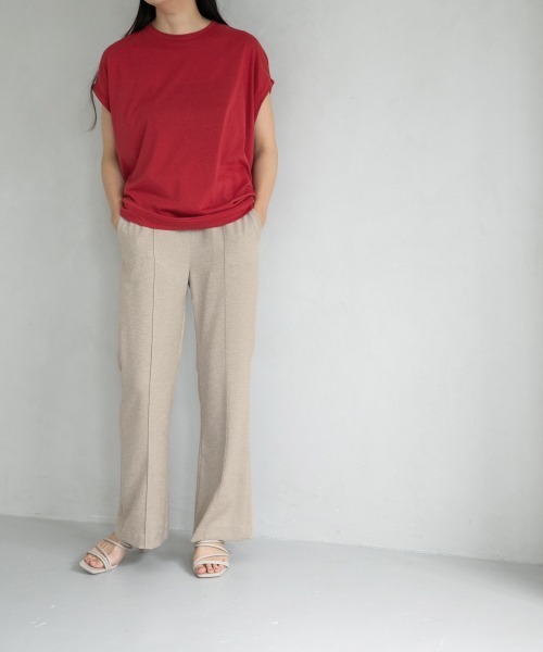 LOWRYS FARM（ローリーズファーム）の「イージーフレアパンツ　953007（スラックス・レディース・チャコールグレー/ベージュ/ピンク/ライム・SMALL/MEDIUM/LARGE）」の18枚目の写真