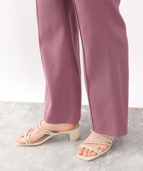 LOWRYS FARM（ローリーズファーム）の「イージーフレアパンツ　953007（スラックス・レディース・チャコールグレー/ベージュ/ピンク/ライム・SMALL/MEDIUM/LARGE）」の9枚目の写真