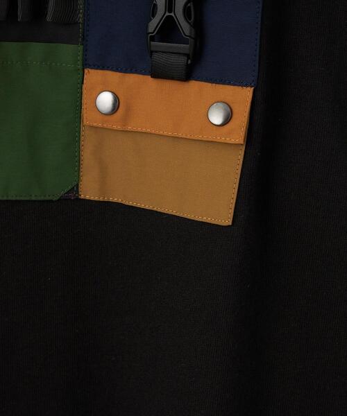 grn(ジーアールエヌ)の「【別注】EX<grn outdoor >ポケットオーバーサイズロングスリーブ/ Tシャツ M(Tシャツ/カットソー・キッズ・ブラック/ホワイト・M(140-150))」の7枚目の写真