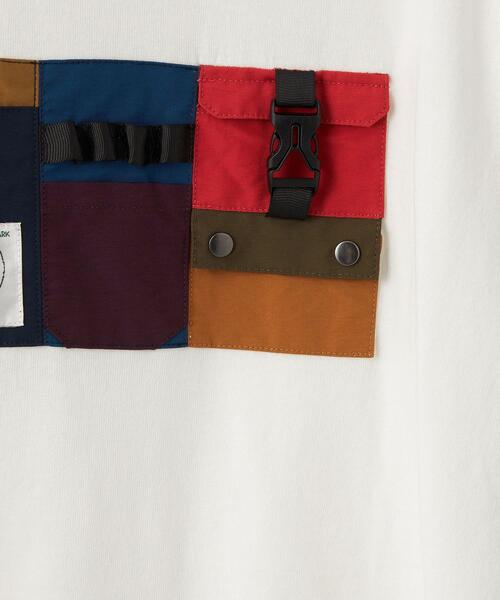 grn(ジーアールエヌ)の「【別注】EX<grn outdoor >ポケットオーバーサイズロングスリーブ/ Tシャツ M(Tシャツ/カットソー・キッズ・ブラック/ホワイト・M(140-150))」の4枚目の写真