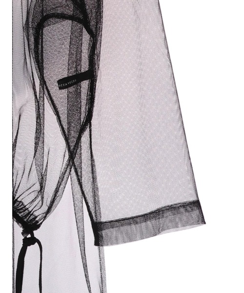 Editt by YECCA VECCA（エディットバイイェッカヴェッカ）の「P.チュールシアーオーバートップス　＊（Tシャツ/カットソー・レディース・アイボリー/ブラック・FREE）」の4枚目の写真