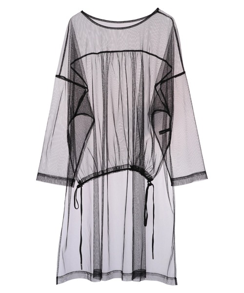 Editt by YECCA VECCA（エディットバイイェッカヴェッカ）の「P.チュールシアーオーバートップス　＊（Tシャツ/カットソー・レディース・アイボリー/ブラック・FREE）」の11枚目の写真