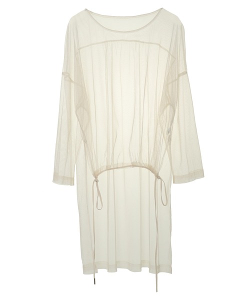 Editt by YECCA VECCA（エディットバイイェッカヴェッカ）の「P.チュールシアーオーバートップス　＊（Tシャツ/カットソー・レディース・アイボリー/ブラック・FREE）」の7枚目の写真