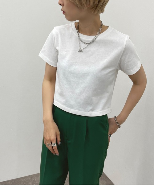 apres jour mignon（アプレジュールミニョン）の「ショートＴシャツ【ZOZOTOWN限定アイテム】（Tシャツ/カットソー・レディース・レッド/オフホワイト/オレンジ/グリーン/ブラック・フリー）」の20枚目の写真