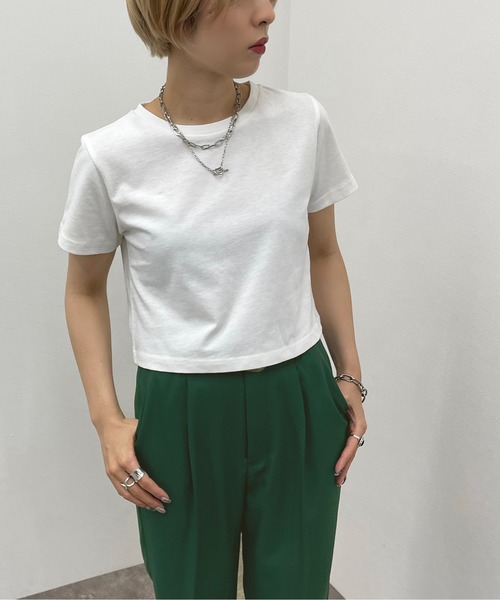 apres jour mignon（アプレジュールミニョン）の「ショートＴシャツ【ZOZOTOWN限定アイテム】（Tシャツ/カットソー・レディース・レッド/オフホワイト/オレンジ/グリーン/ブラック・フリー）」の21枚目の写真