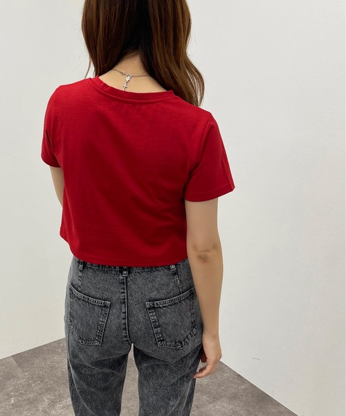 apres jour mignon（アプレジュールミニョン）の「ショートＴシャツ【ZOZOTOWN限定アイテム】（Tシャツ/カットソー・レディース・レッド/オフホワイト/オレンジ/グリーン/ブラック・フリー）」の15枚目の写真