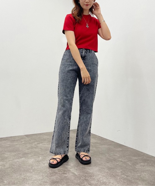 apres jour mignon（アプレジュールミニョン）の「ショートＴシャツ【ZOZOTOWN限定アイテム】（Tシャツ/カットソー・レディース・レッド/オフホワイト/オレンジ/グリーン/ブラック・フリー）」の16枚目の写真