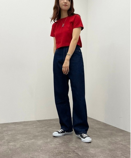 apres jour mignon（アプレジュールミニョン）の「ショートＴシャツ【ZOZOTOWN限定アイテム】（Tシャツ/カットソー・レディース・レッド/オフホワイト/オレンジ/グリーン/ブラック・フリー）」の9枚目の写真