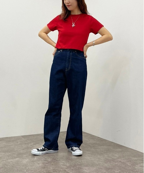 apres jour mignon（アプレジュールミニョン）の「ショートＴシャツ【ZOZOTOWN限定アイテム】（Tシャツ/カットソー・レディース・レッド/オフホワイト/オレンジ/グリーン/ブラック・フリー）」の10枚目の写真