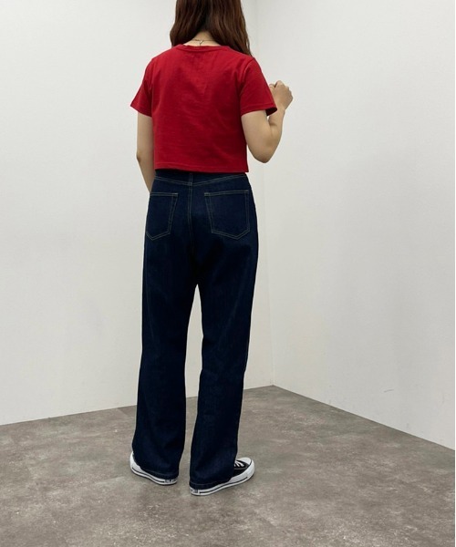 apres jour mignon（アプレジュールミニョン）の「ショートＴシャツ【ZOZOTOWN限定アイテム】（Tシャツ/カットソー・レディース・レッド/オフホワイト/オレンジ/グリーン/ブラック・フリー）」の12枚目の写真