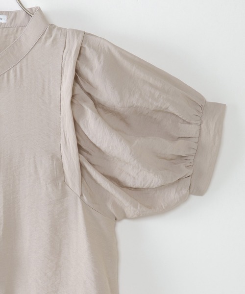 ikka（イッカ）の「【キッズ】5分袖バンドカラー前開きワンピース（100~160cm）（ワンピース・キッズ・オフホワイト/ベージュ・100/110/120/130/140/150/160）」の4枚目の写真