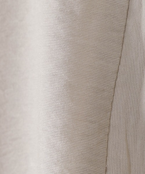 ikka（イッカ）の「【キッズ】5分袖バンドカラー前開きワンピース（100~160cm）（ワンピース・キッズ・オフホワイト/ベージュ・100/110/120/130/140/150/160）」の5枚目の写真