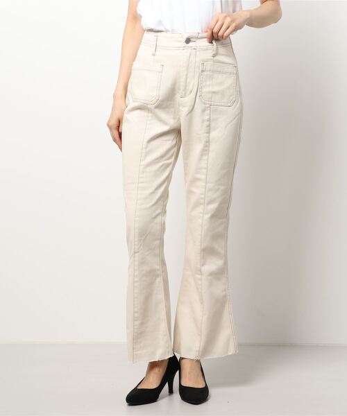 ems excite(エムズエキサイト)の「カットオフフレアパンツ(その他パンツ・レディース・ケミカルウォッシュ/ブラック/アイボリー/インディゴブルー・FREE)」の20枚目の写真