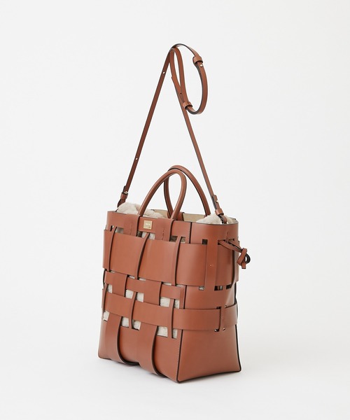 Zanchetti（ザンチェッティ）の「【ZANCHETTI】メッシュレザーバッグ/W SHOPPER（ハンドバッグ・レディース・ブラウン・FREE）」の5枚目の写真