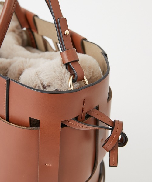 Zanchetti（ザンチェッティ）の「【ZANCHETTI】メッシュレザーバッグ/W SHOPPER（ハンドバッグ・レディース・ブラウン・FREE）」の11枚目の写真