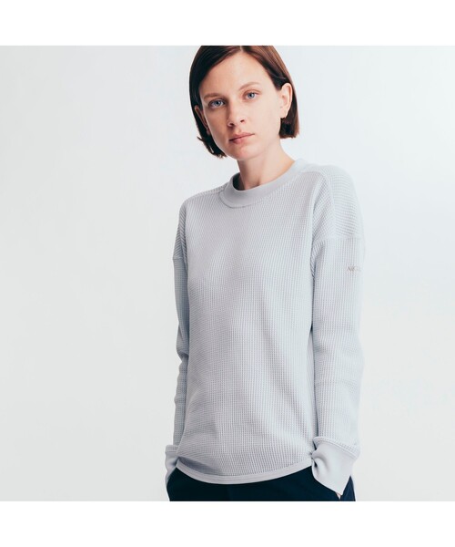 AIGLE（エーグル）の「吸水速乾 ワッフルドロップショルダー 長袖Ｔシャツ（Tシャツ/カットソー・レディース・ライトブルー/アイボリー/ダークネイビー・S/M/L）」の3枚目の写真